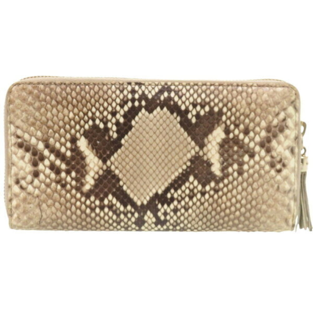 Gucci Zip Around Wallet Python Leather Beige Long - image 2